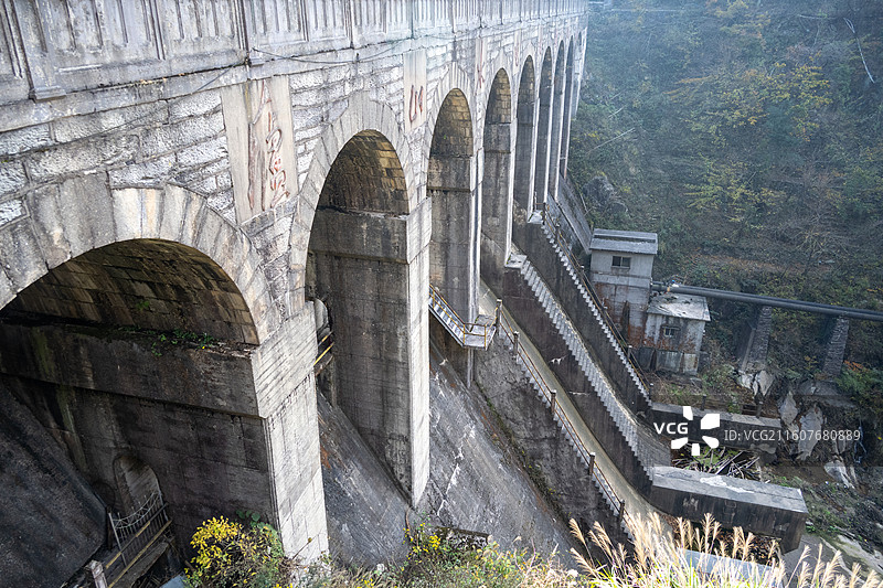 江西庐山电站大坝、庐山乌龙潭、庐山黄龙潭图片素材
