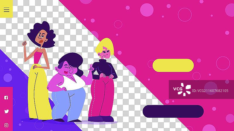 扁平化国际妇女节着陆页图片素材