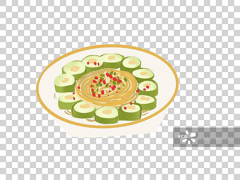 蒜蓉蒸丝瓜图片素材