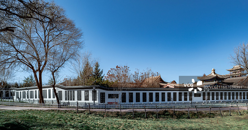 青海贵德玉皇阁书法文化墙图片素材