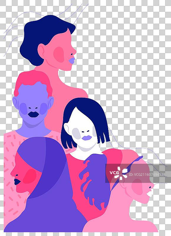 国际妇女节扁平化竖版传单图片素材