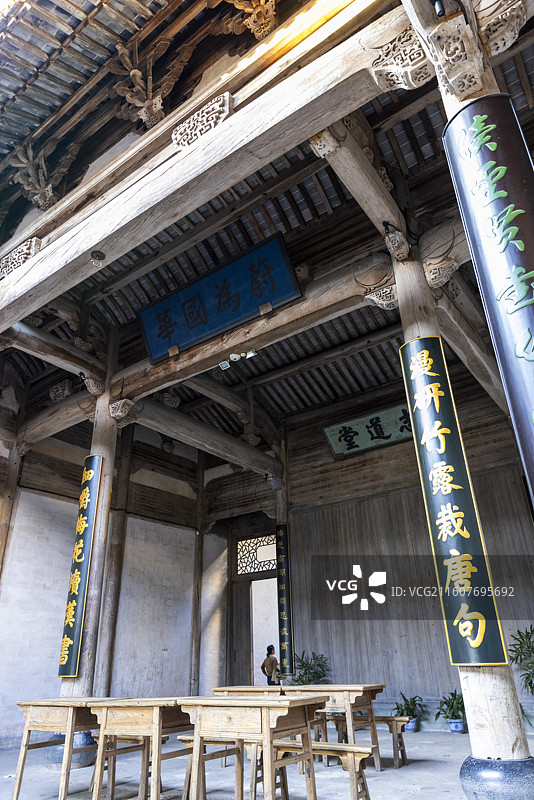 安徽黄山市黟县宏村南湖书院古代学堂图片素材