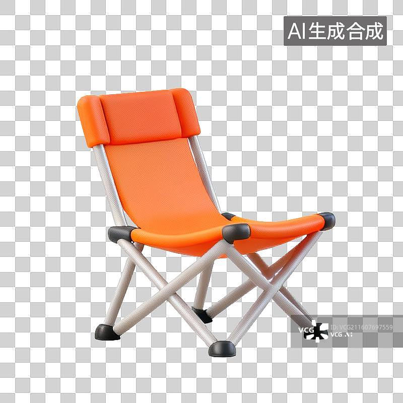 【AI数字艺术】露营椅，3D免抠元素图片素材