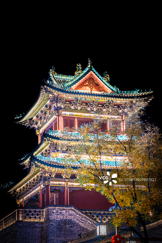 山西太原夜景图片素材