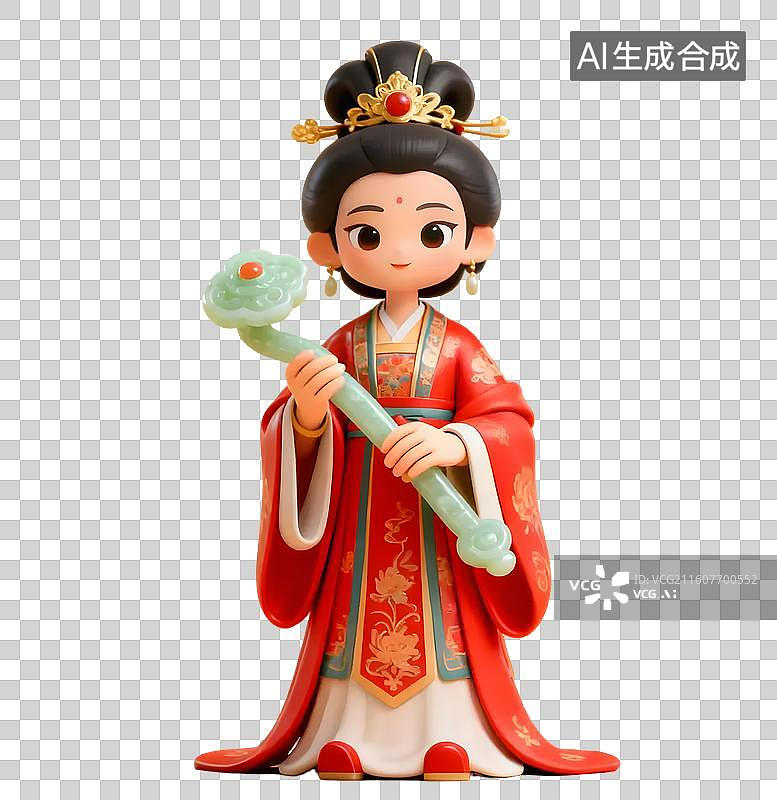 【AI数字艺术】Q版古风娘娘形象王母娘娘图片素材