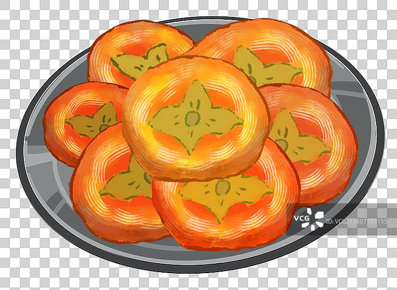 柿饼围炉煮茶图片素材