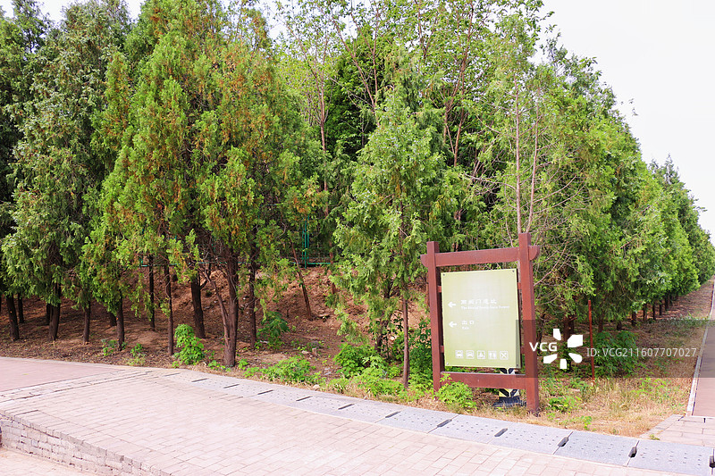 汉景帝阳陵，刘启及皇后王氏合葬陵园，在咸阳市渭城区，全国重点文物保护单位，建有汉阳陵国家考古遗址公园图片素材