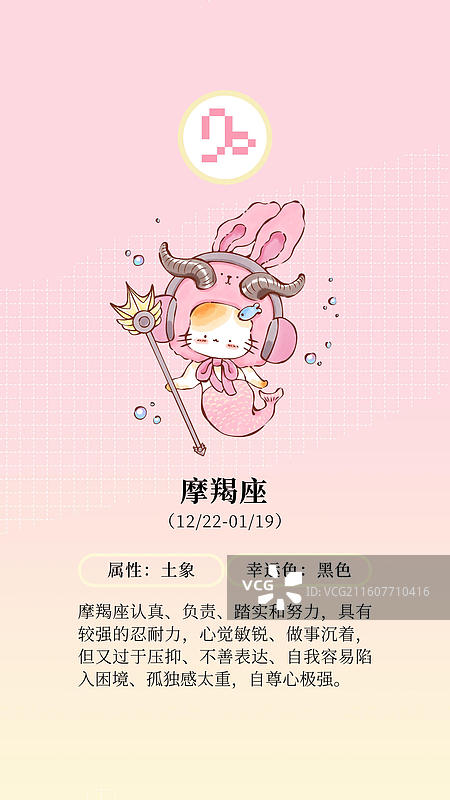 十二星座知识说明介绍模版图片素材