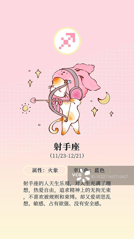 十二星座知识说明介绍模版图片素材