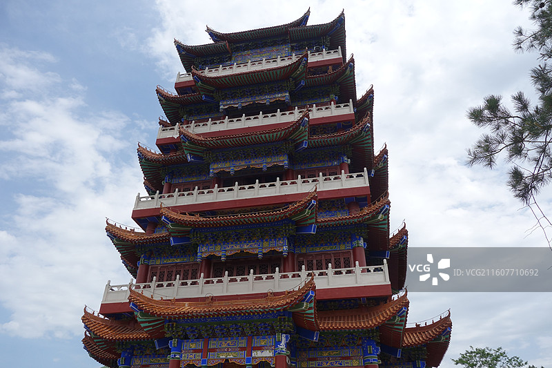 陕西省汉中市西乡县午子山：汉风楼图片素材