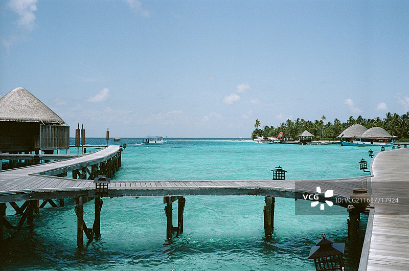 马尔代夫的沙滩与海图片素材