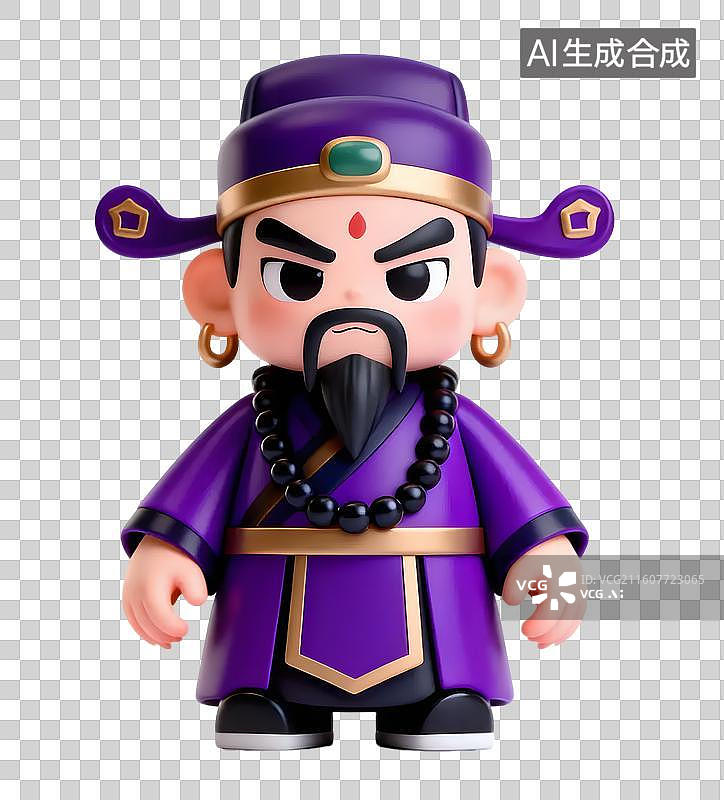 【AI数字艺术】卡通包公形象阴曹阎王图片素材