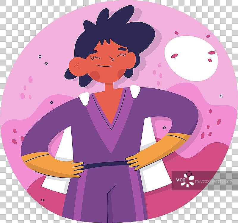 女性超级英雄日扁平化设计图片素材