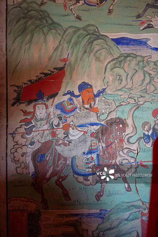 大同安坚寺清代壁画图片素材