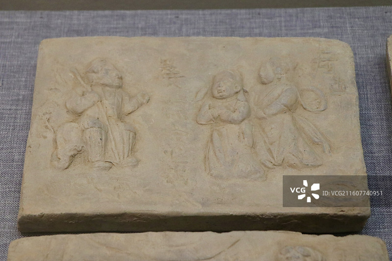 山西襄汾金墓孝子故事雕砖(姜诗) 年代：金代 质地：陶图片素材