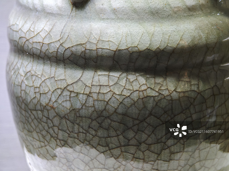 南宋官窑博物馆 北宋 龙泉窑五管瓶特写图片素材