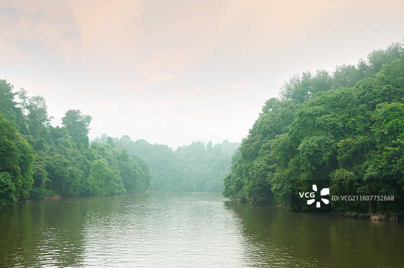 四川成都蒲江县朝阳湖风光图片素材