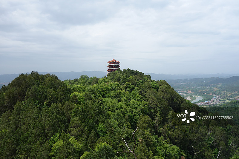 陕西省汉中市西乡县午子山：汉风楼图片素材