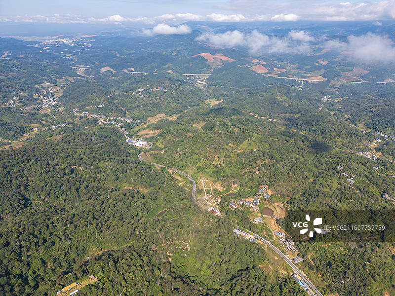 航拍西双版纳南糯山图片素材