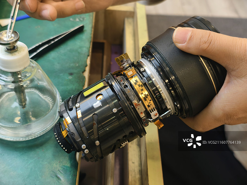 维修相机镜头图片素材