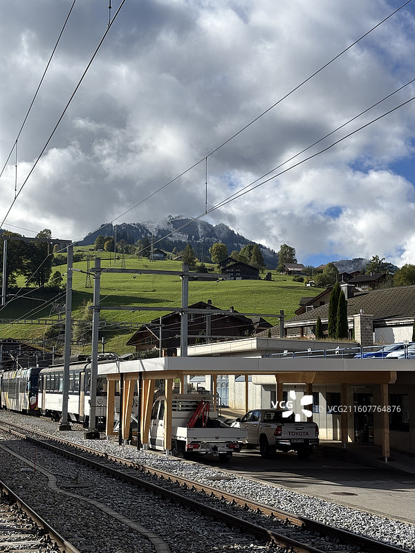 瑞士火车站图片素材