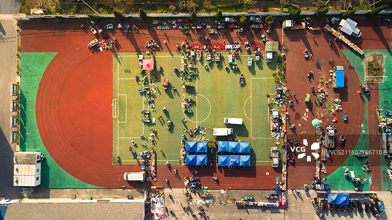 清晨的集市图片素材