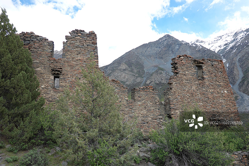 西藏昌都市边坝县三色湖：达宗遗址图片素材