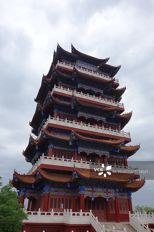 陕西省汉中市西乡县午子山：汉风楼图片素材