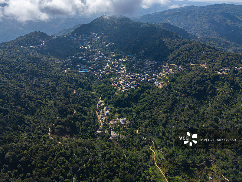 航拍西双版纳南糯山图片素材