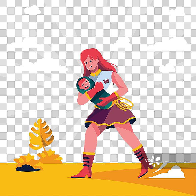 国际妇女节超级女侠扁平化设计图片素材