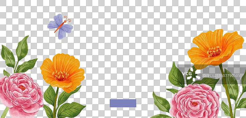 水彩春季横幅促销图片素材