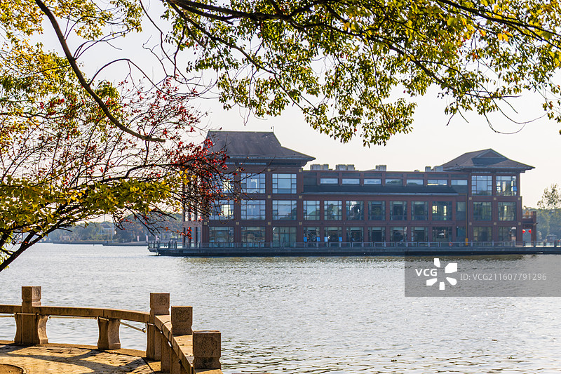 同里古镇罗星洲秋日风光图片素材