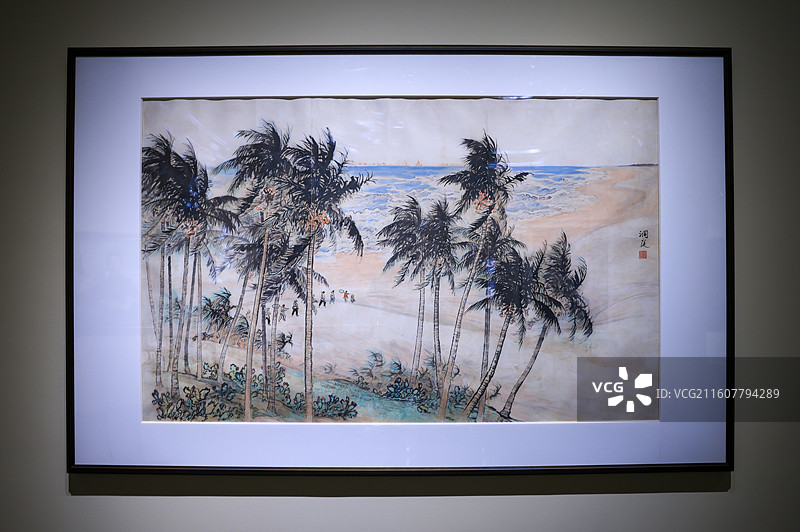 上海中华艺术宫广东美术展作品图片素材