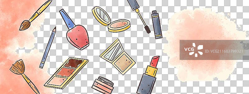 水彩化妆师社交媒体封面图片素材