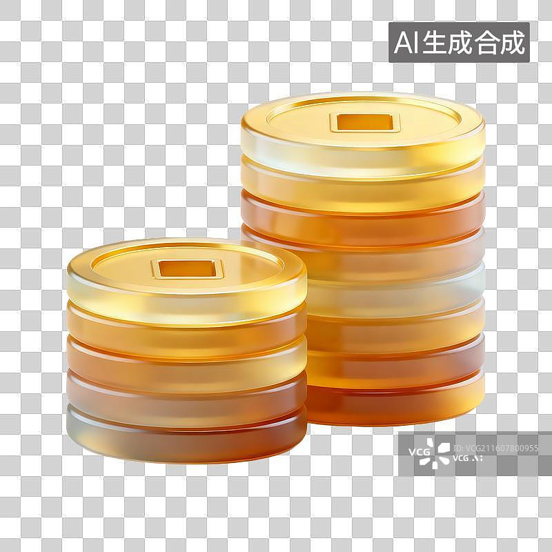 【AI数字艺术】金融金币图标图片素材