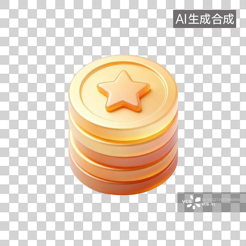 【AI数字艺术】金融金币图标图片素材
