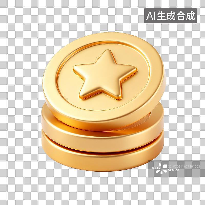 【AI数字艺术】金融金币图标图片素材