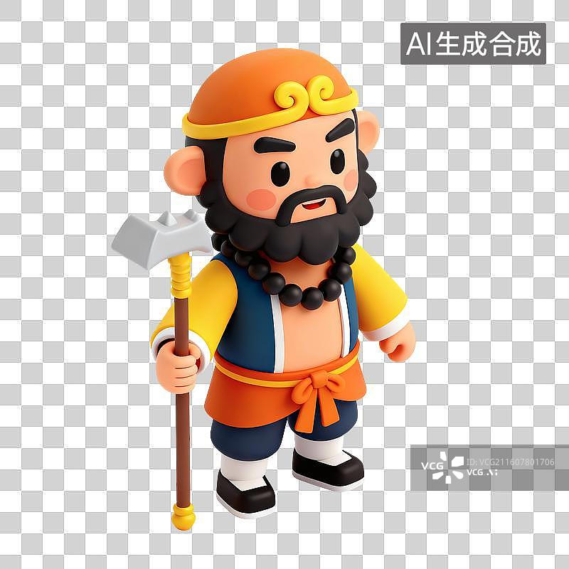 【AI数字艺术】沙僧人物插画图片素材