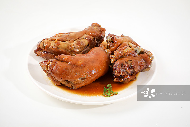 卤猪蹄3只图片素材