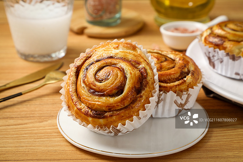 玉桂提子丹麦卷图片素材