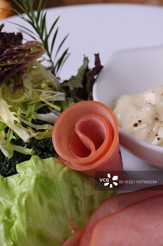 低脂猪肉火腿片图片素材