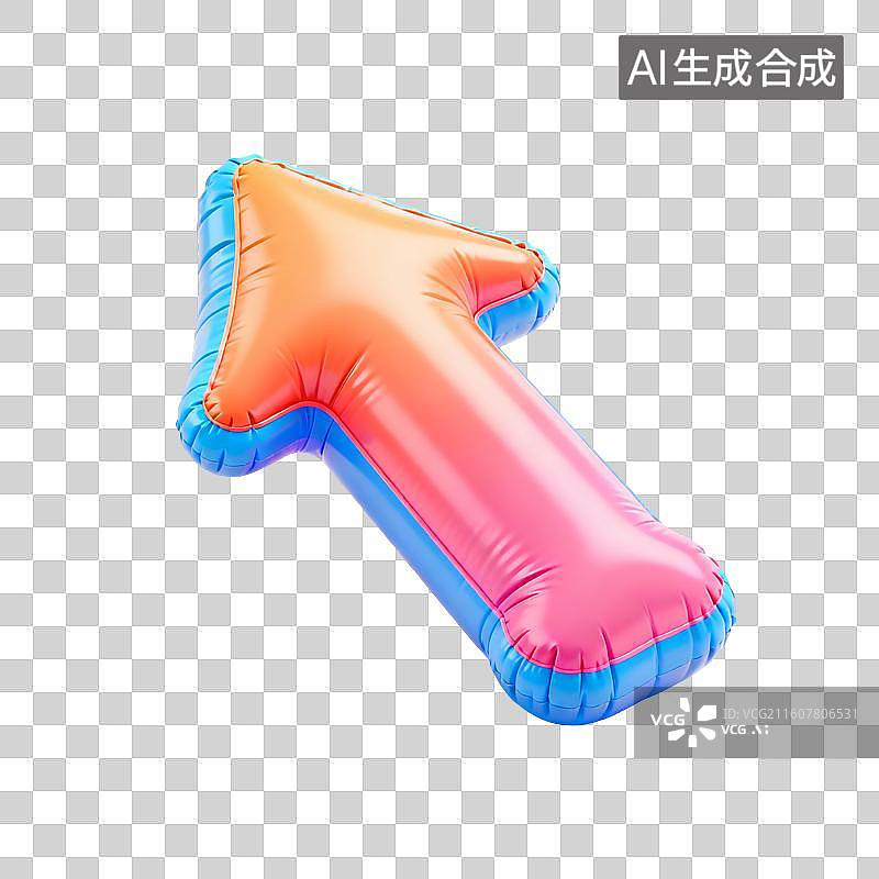 【AI数字艺术】充气箭头插画图片素材