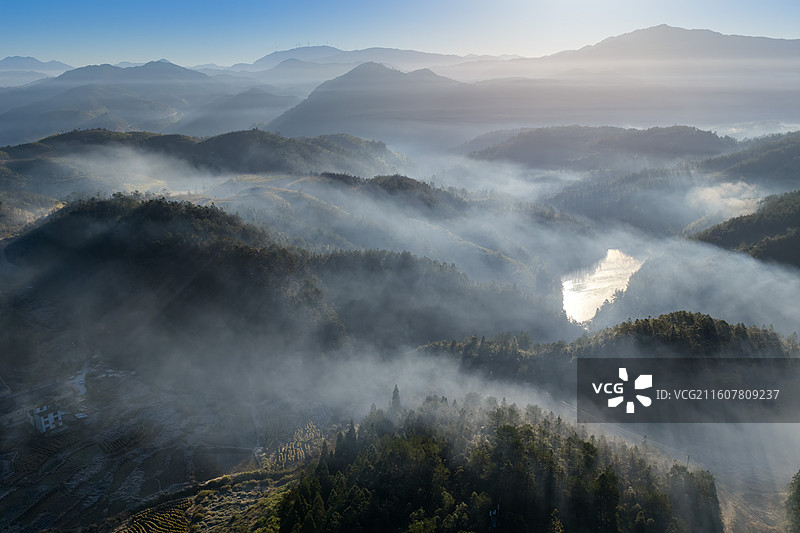 闽东山区云海，福建宁德图片素材