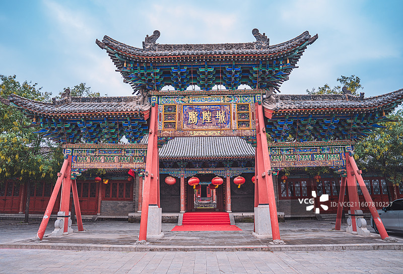 山西新绛县绛州署景区三楼、城隍庙图片素材