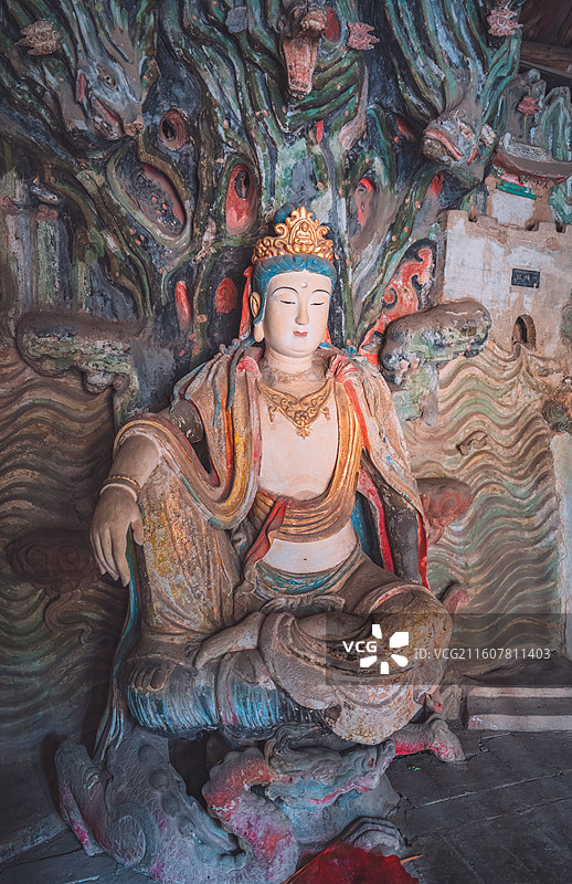 山西新绛县白台寺彩塑图片素材