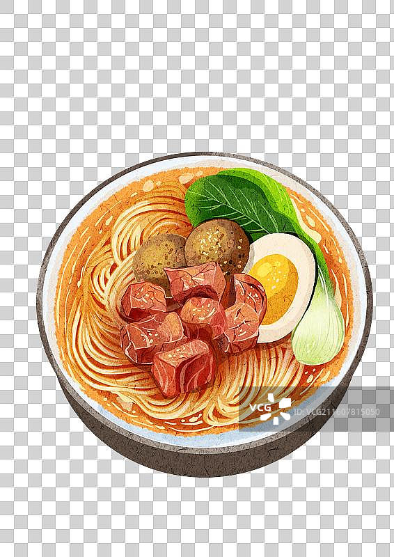 手绘牛肉面图片素材