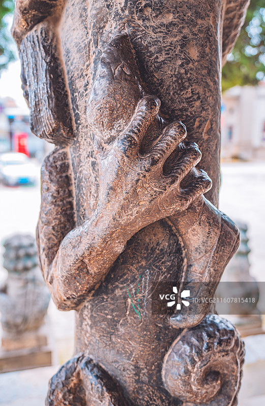 山西新绛县泉掌关帝庙石雕图片素材