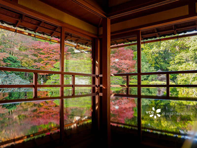 日本滋贺旧竹林院秋景图片素材