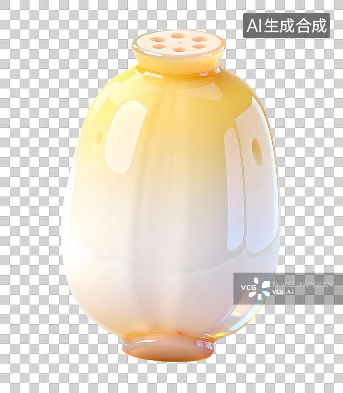 【AI数字艺术】AIGC:3D玻璃质感果冻风格蔬菜 藕图片素材