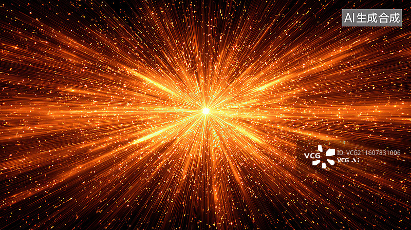 【AI数字艺术】光芒四射的星爆效果图片素材